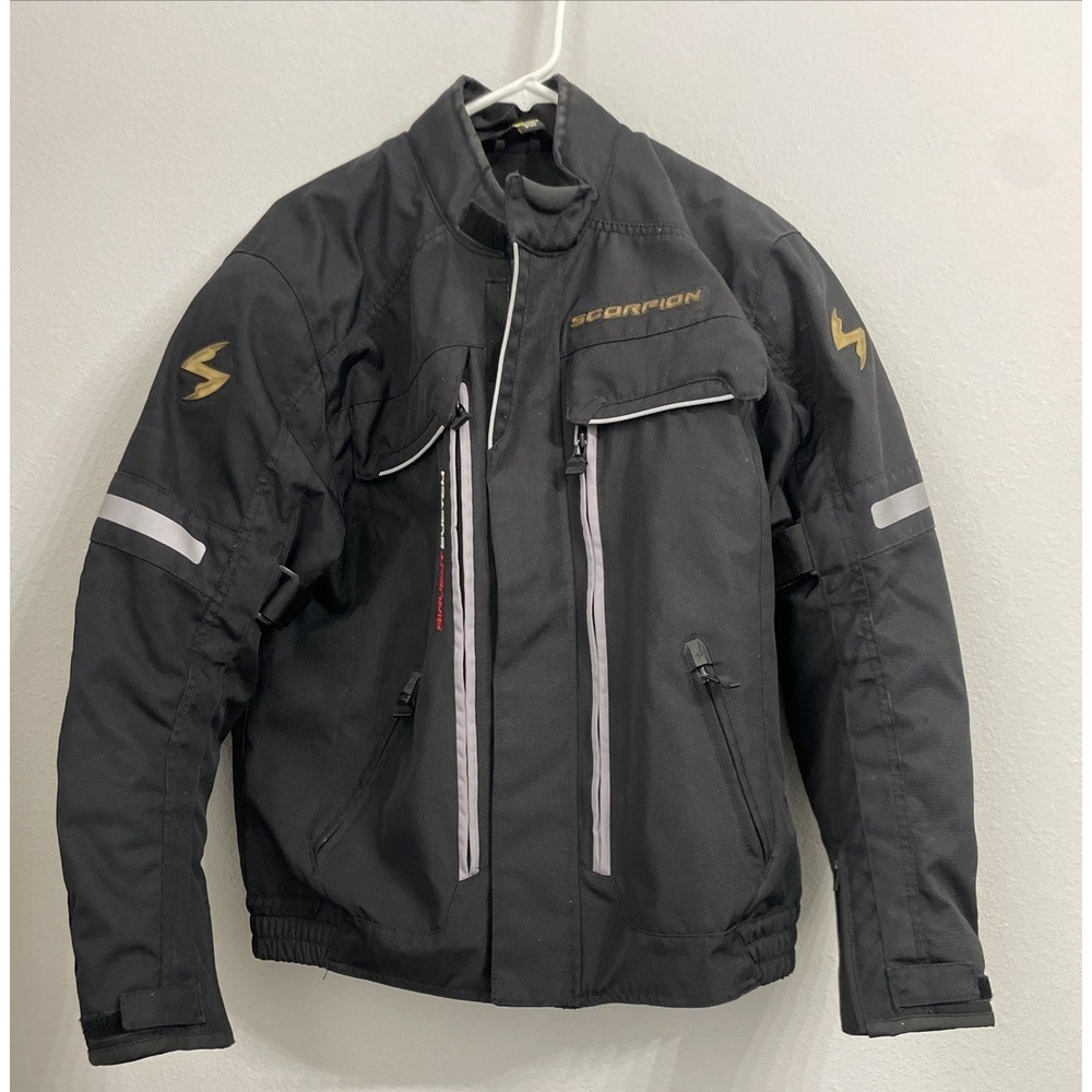 Scorpion EXO XDR Motorcycle Jacket Mens Large Black Water Resistant Riding L